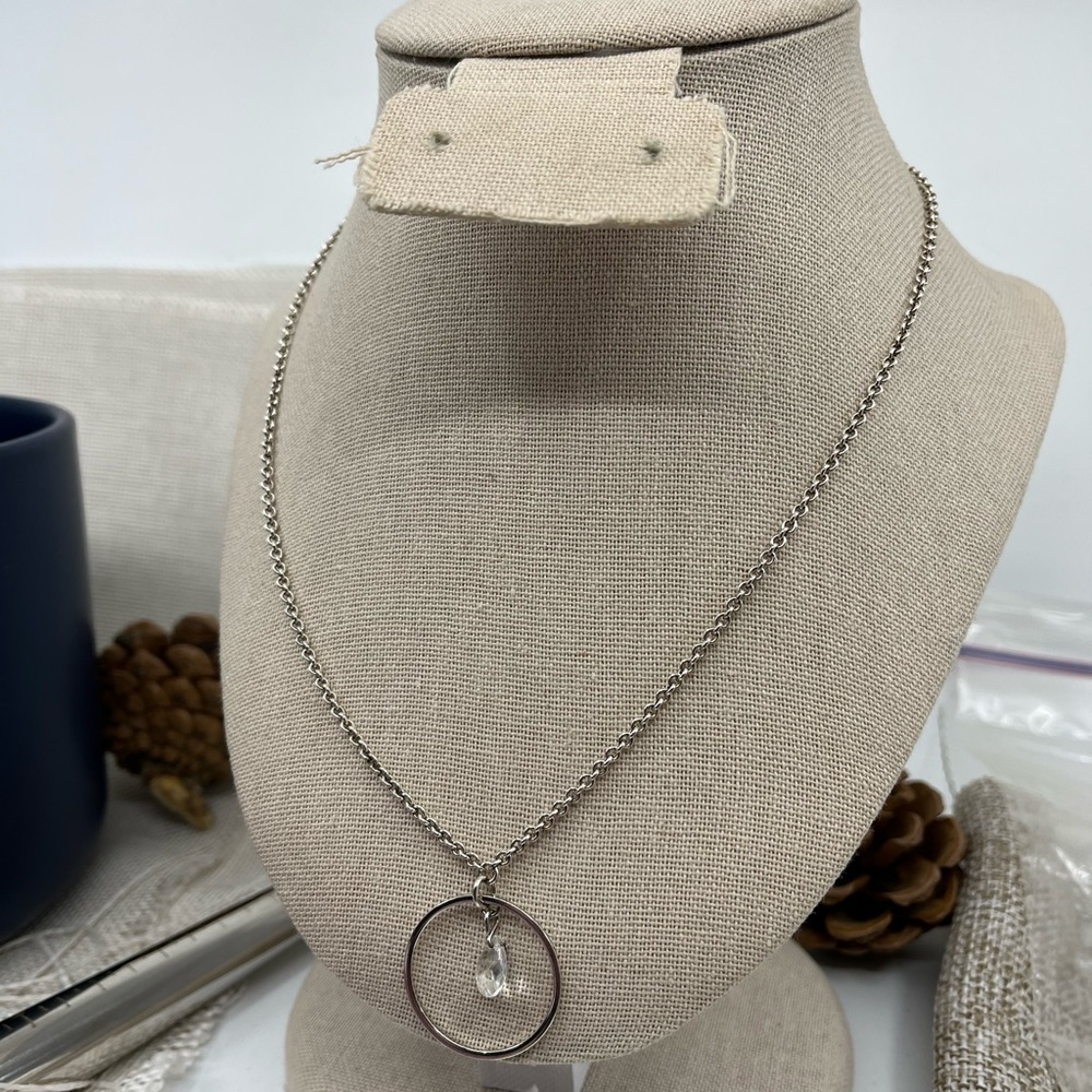 Purely Silver 999 Fine Silver Adjustable Necklace with Circle Pendant Charm - Picture 7 of 16